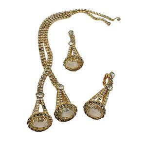 Vintage Spectacular Unsigned Designer Quality Rhinestone Set (A1225)
